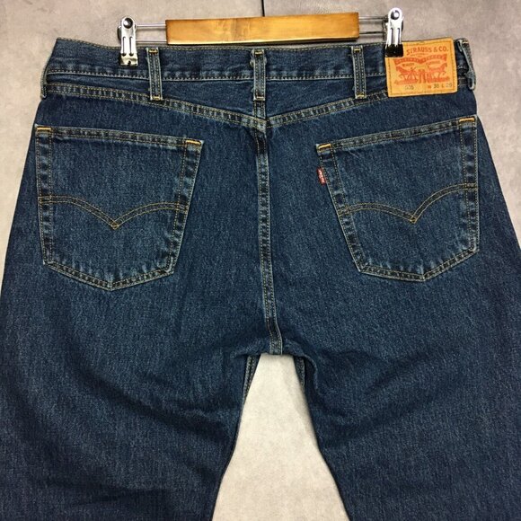 Levis Mens 505 Regular Fit Blue Jeans size 38x29 Cotton Denim Pants Copper Rivet - Picture 1 of 14